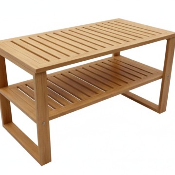 2 Tier Acacia Kitchen Shelf Helper - Durable Wooden Storage Rack